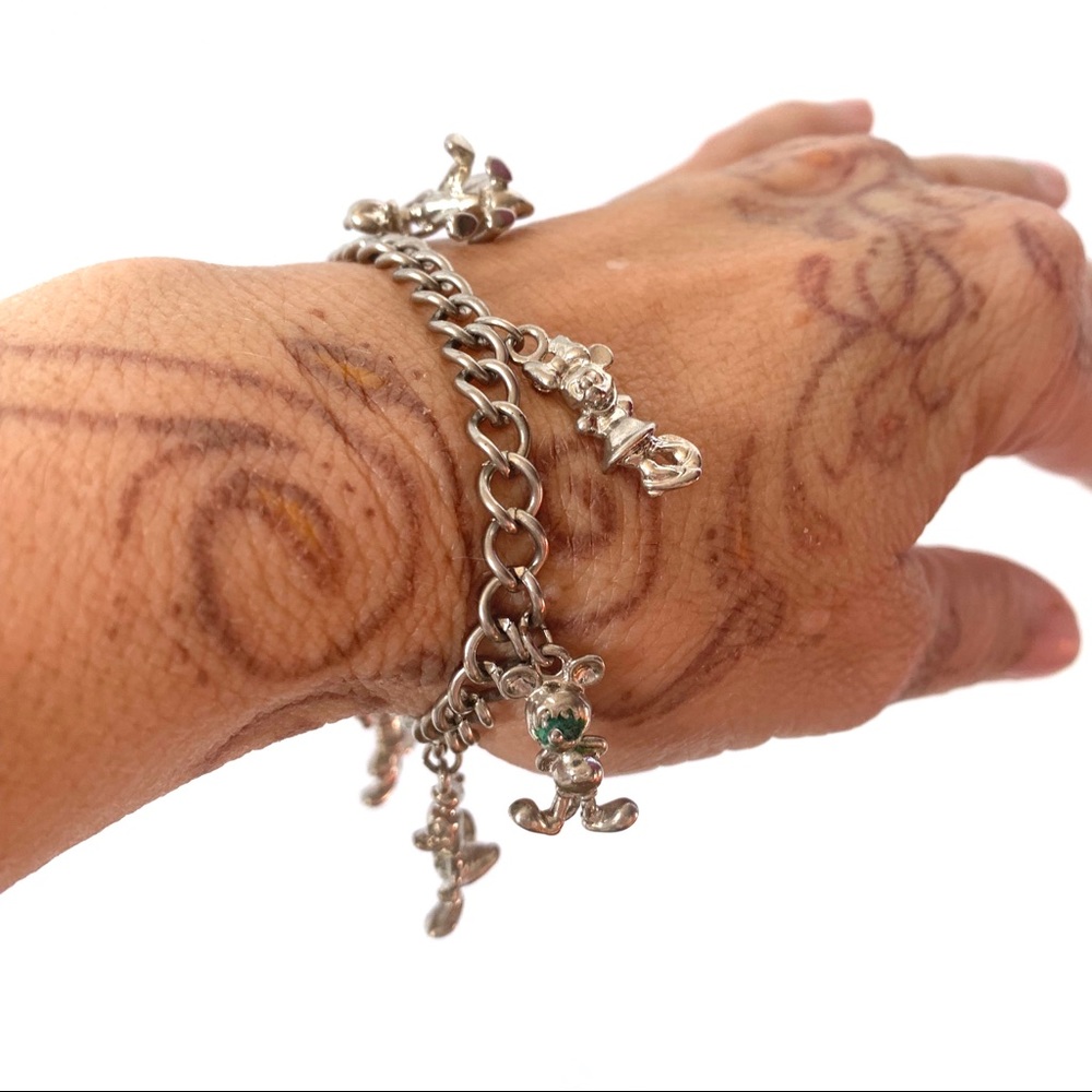 Silver Disney Character Charm Bracelet